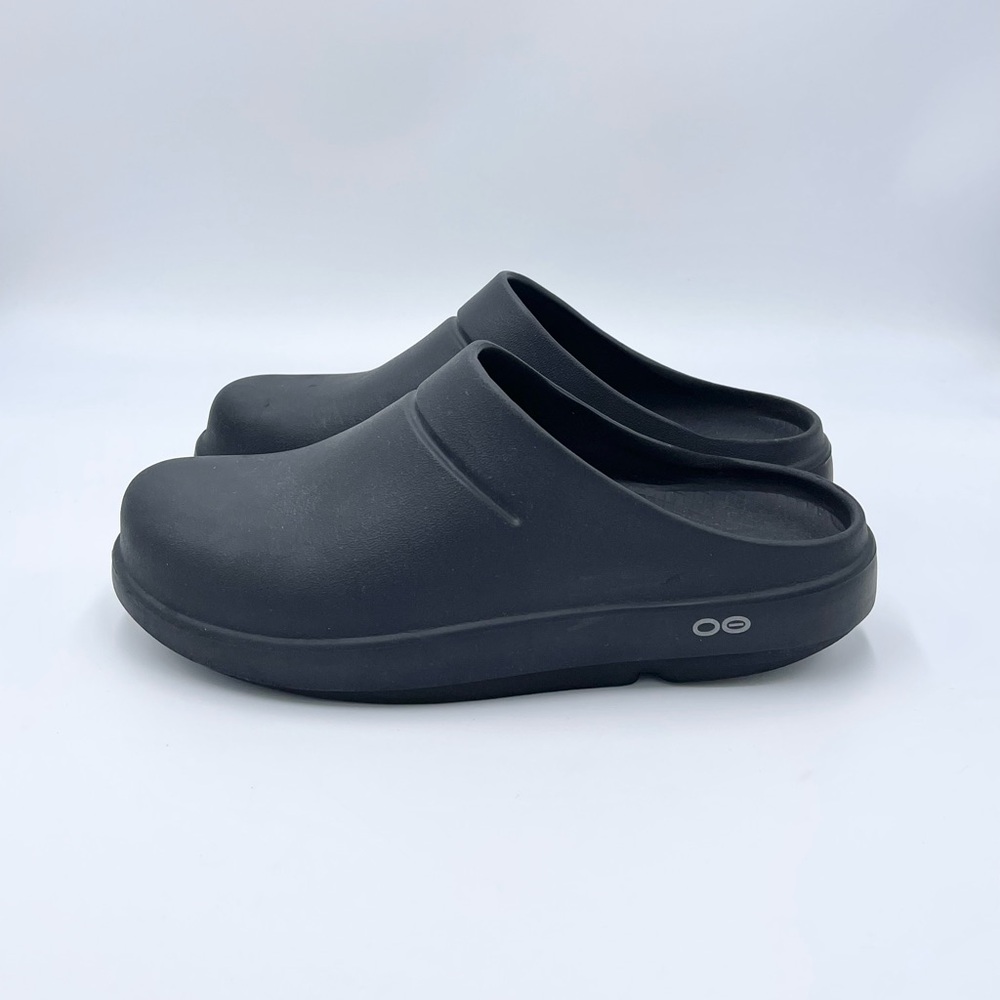 Oofos Ooclog Slip On Unisex Black Clog Women’s 7,… - image 5
